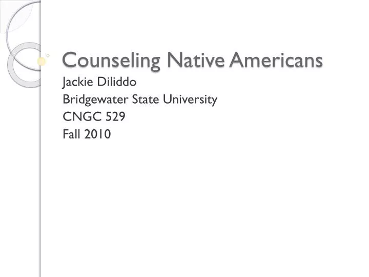 counseling native americans