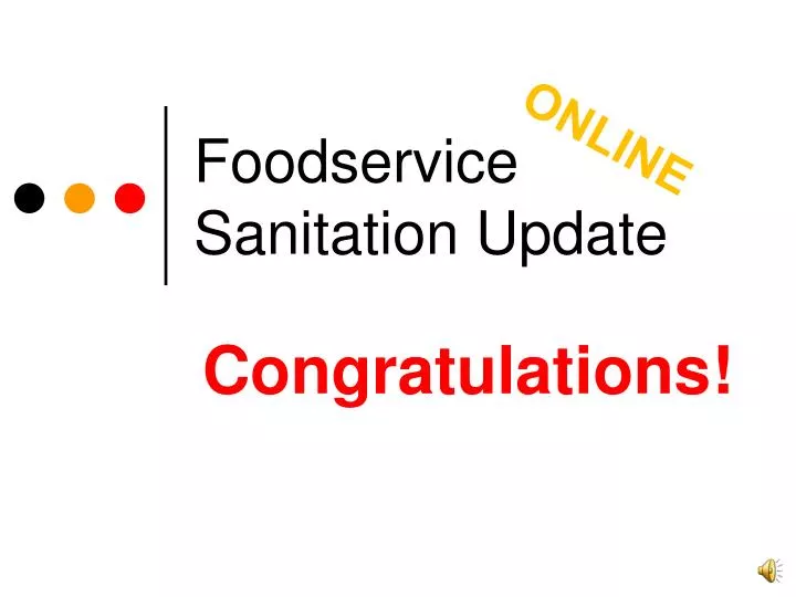 foodservice sanitation update