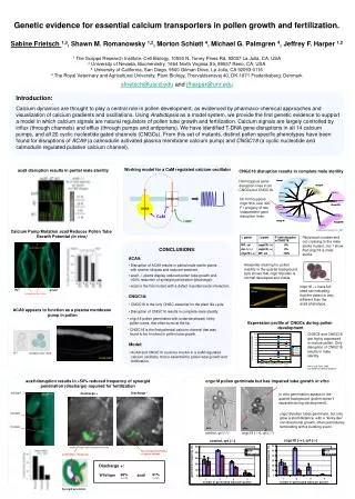 Genetic evidence for essential calcium transporters in pollen growth and fertilization.