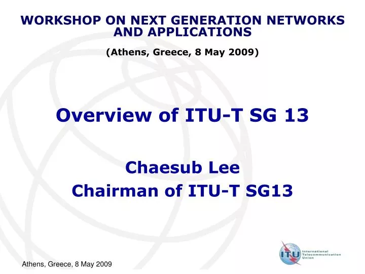 overview of itu t sg 13