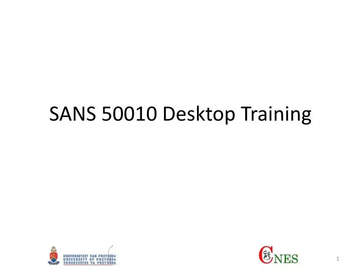 sans 50010 desktop training