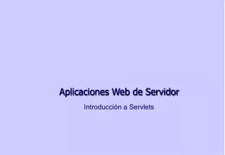 aplicaciones web de servidor