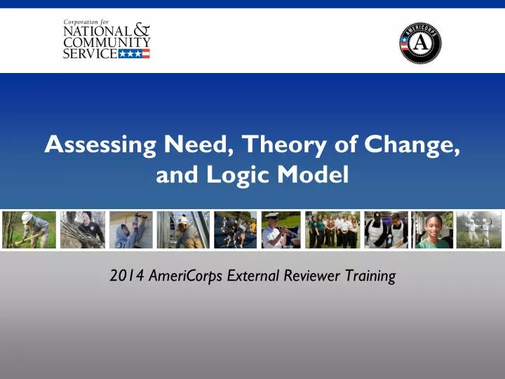 assessing need theory of change and logic model