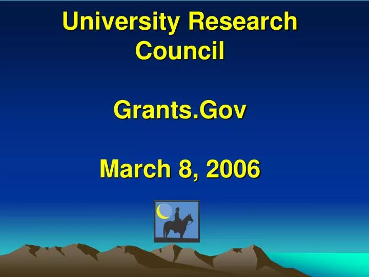 university research council grants gov march 8 2006