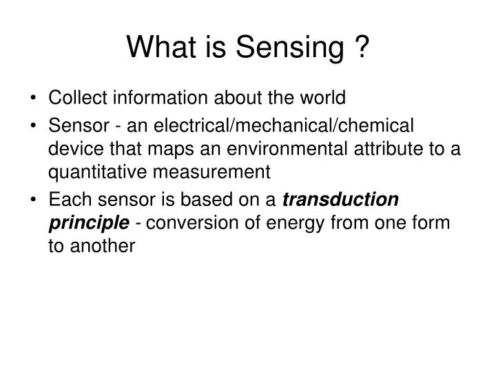 what is sensing