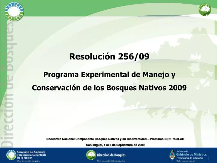 resoluci n 256 09 programa experimental de manejo y conservaci n de los bosques nativos 2009