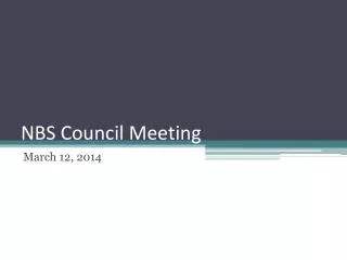 NBS Council Meeting