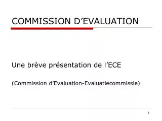 commission d evaluation