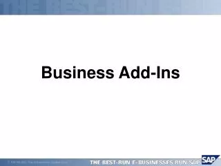 Business Add-Ins