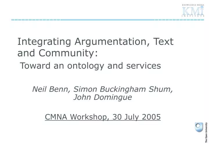 integrating argumentation text and community