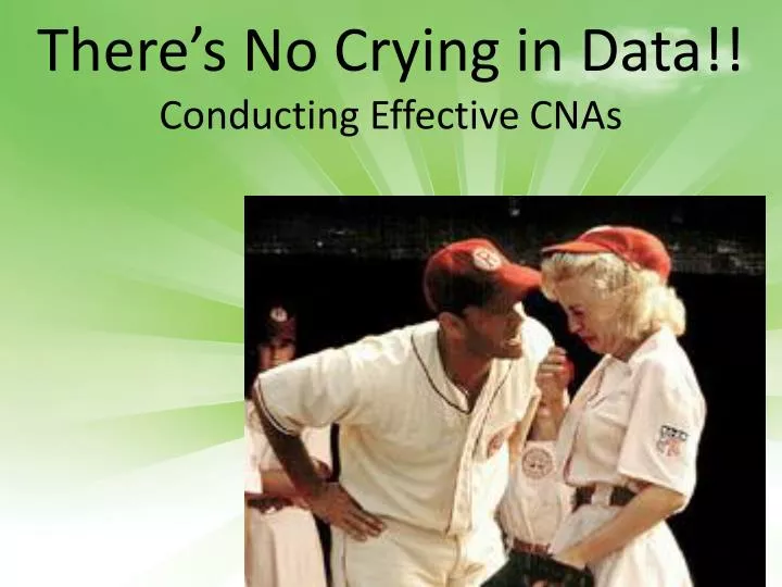 there s no crying in data