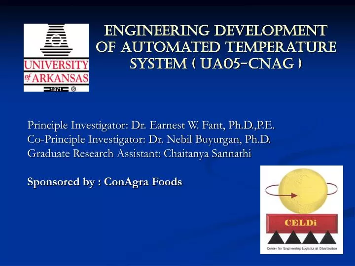 engineering development of automated temperature system ua05 cnag