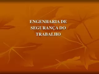 engenharia de seguran a do trabalho