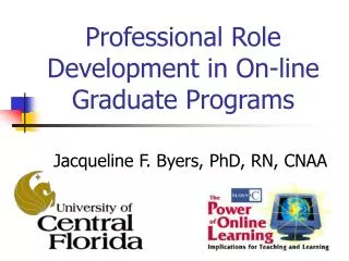 Professional Role Development in On-line Graduate Programs