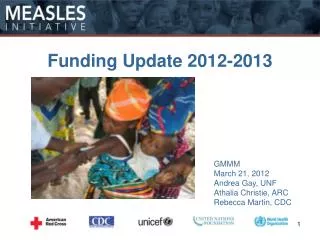 Funding Update 2012-2013