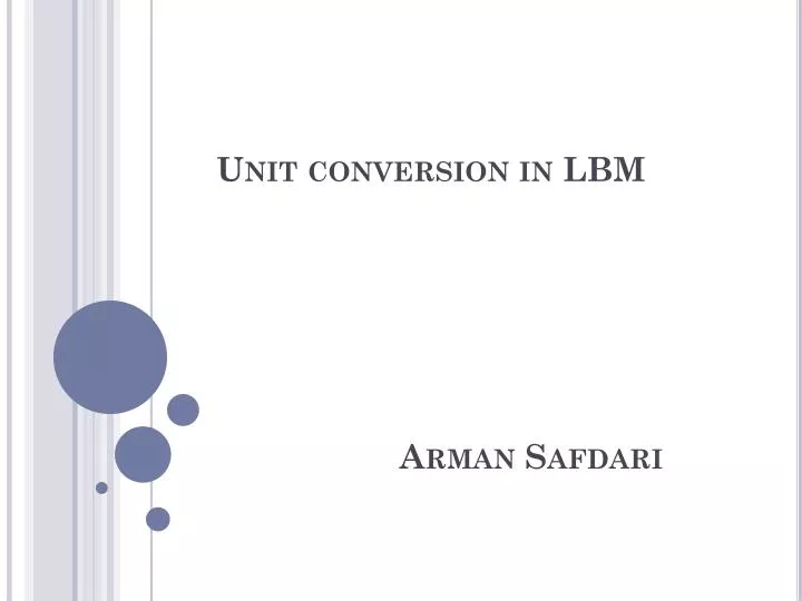 unit conversion in lbm