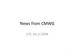 News from CMWG - slide 1
