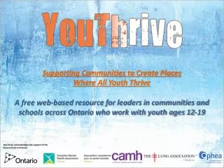 Supporting Communities to Create Places Where All Youth Thrive