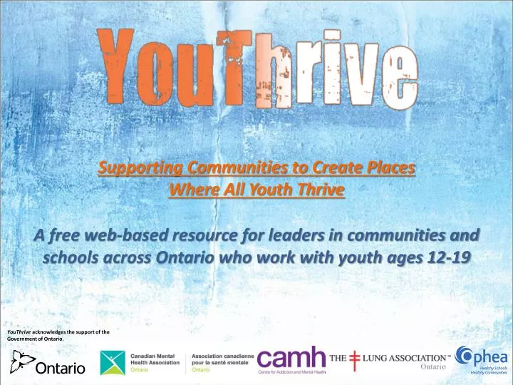 supporting communities to create places where all youth thrive