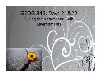 GEOG 346: Days 21&amp;22