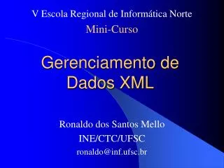 gerenciamento de dados xml