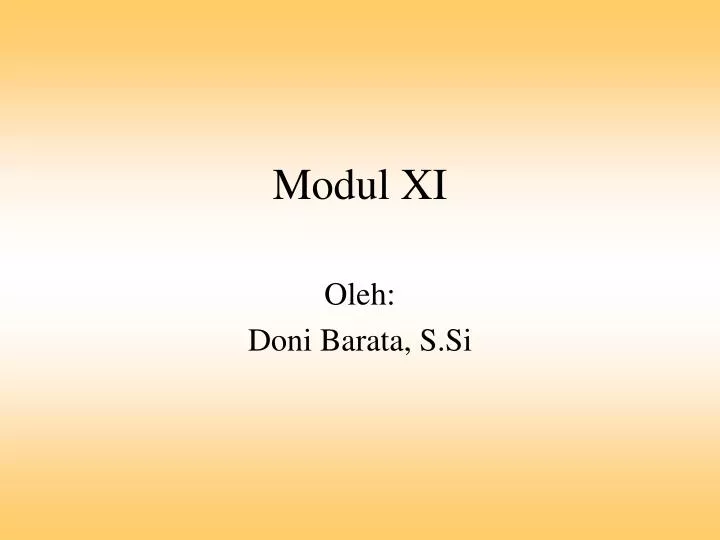 modul xi