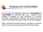 Empresa em Continuidade - slide 1