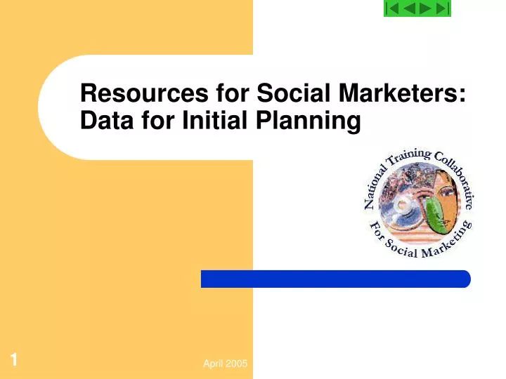 resources for social marketers data for initial planning