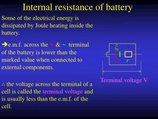 Internal resistance of battery