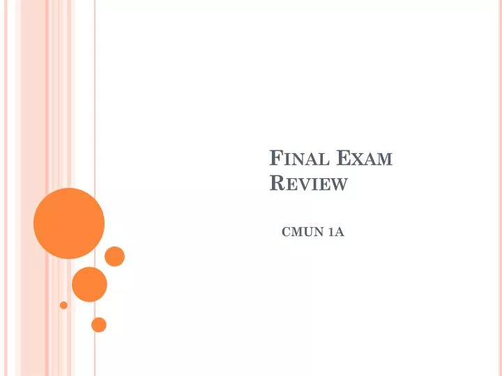 final exam review