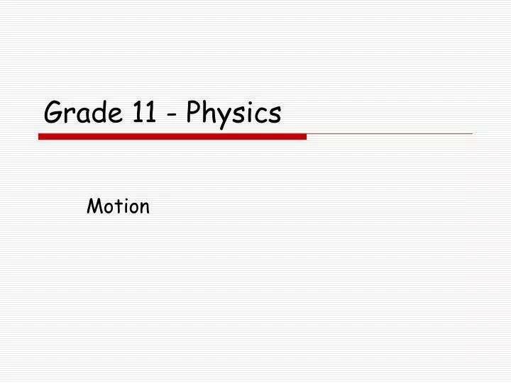 grade 11 physics