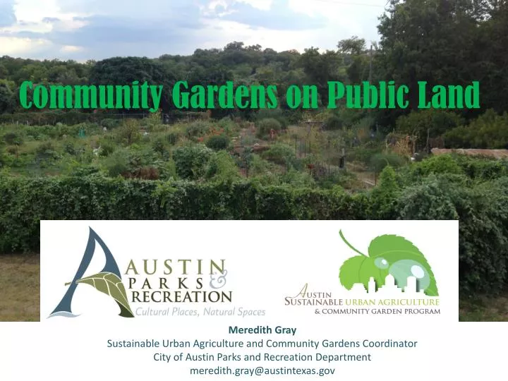 community gardens on public land