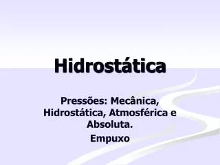 hidrost tica