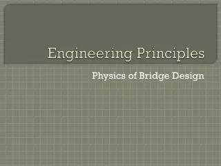 Engineering Principles