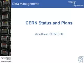 CERN Status and Plans