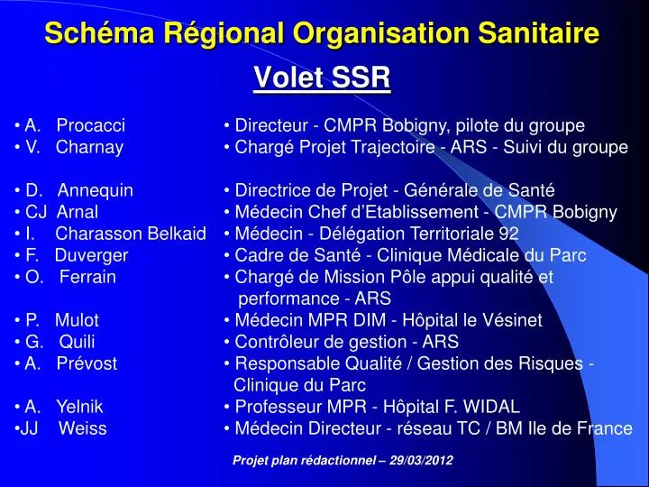 sch ma r gional organisation sanitaire volet ssr