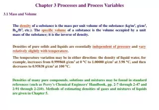 Chapter 3 Processes and Process Variables