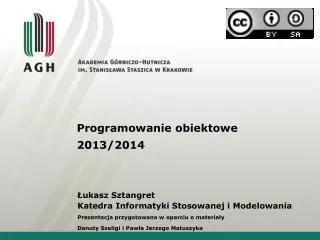 programowanie obiektowe 2013 2014