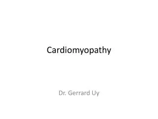 Cardiomyopathy