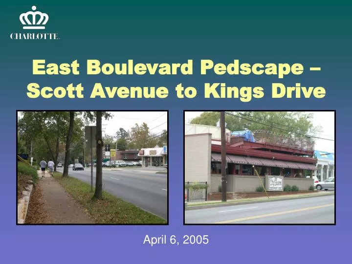 east boulevard pedscape scott avenue to kings drive