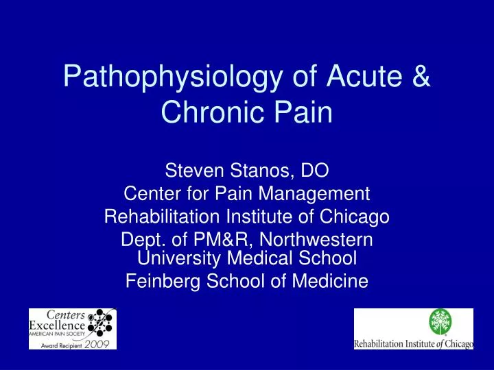 pathophysiology of acute chronic pain