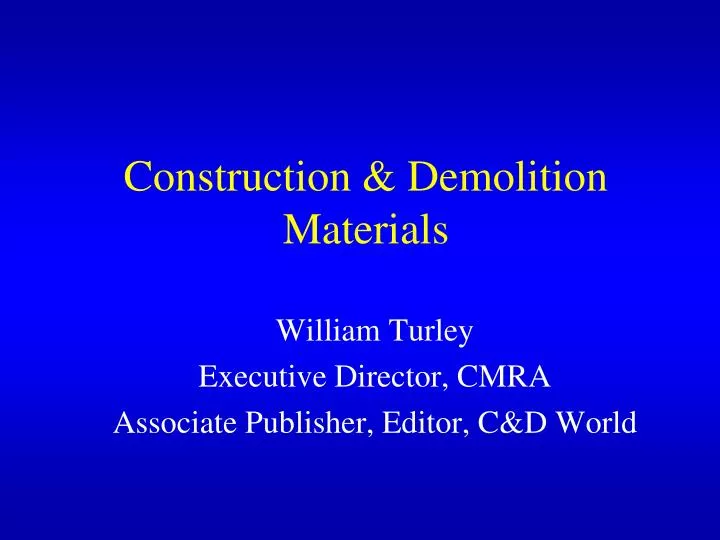 construction demolition materials