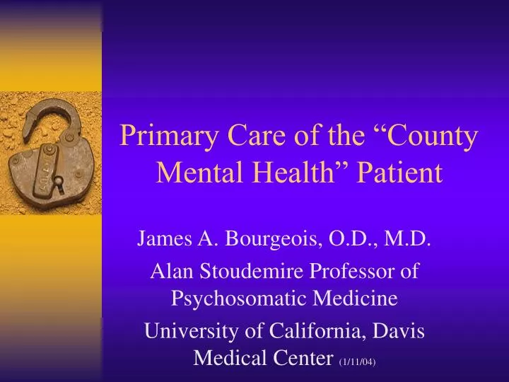 primary care of the county mental health patient