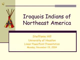 Iroquois Indians of Northeast America