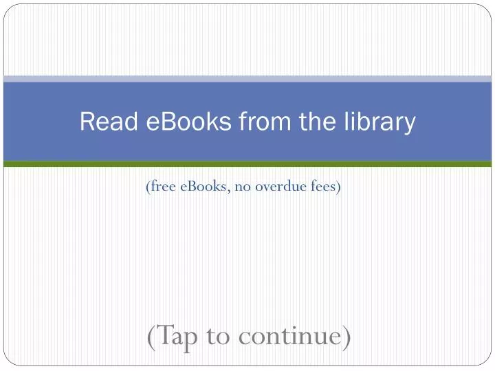 read ebooks from the library