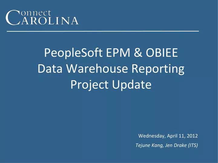 peoplesoft epm obiee data warehouse reporting project update