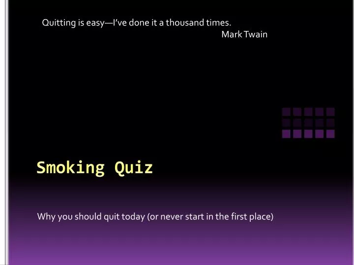 smoking quiz