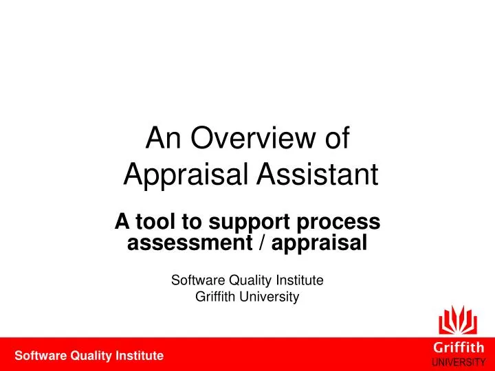 an overview of appraisal assistant