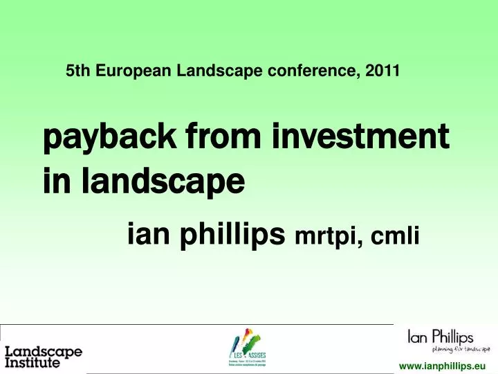 payback from investment in landscape