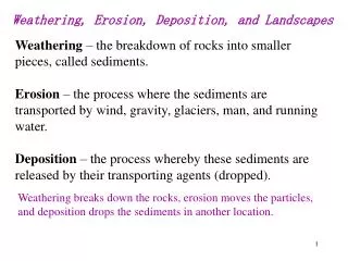 Weathering, Erosion, Deposition, and Landscapes